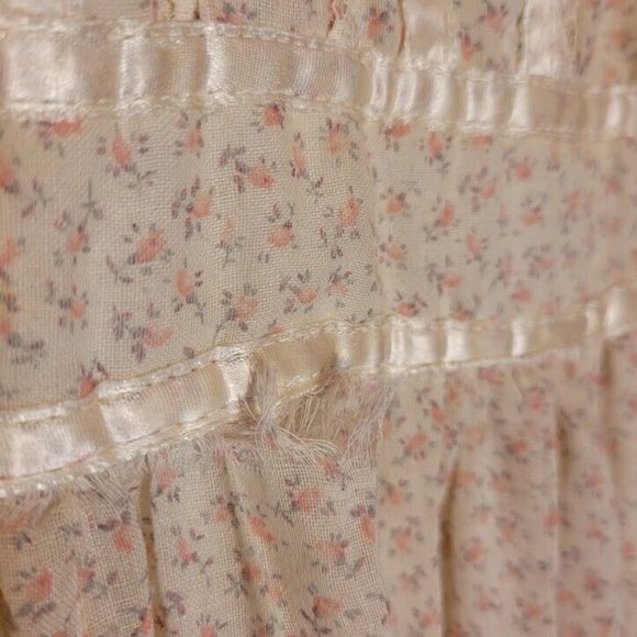 SOLD 1970s VTG GUNNE SAX Prairie Dress Floral Cottage Lace Home 7 French Country - Picture 6 of 16